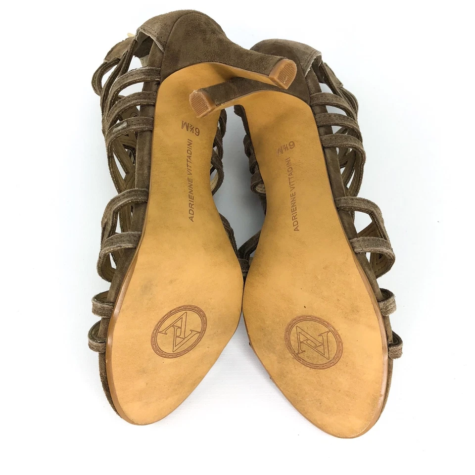 Sandálias salto gala gladiador Adrienne Vittadini tamanho 6.5 - Imagem 4 de 4