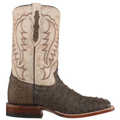 Tony Lama Augustus Saddle Square Toe Cowboy  Mens Brown, Off White Casual Boots