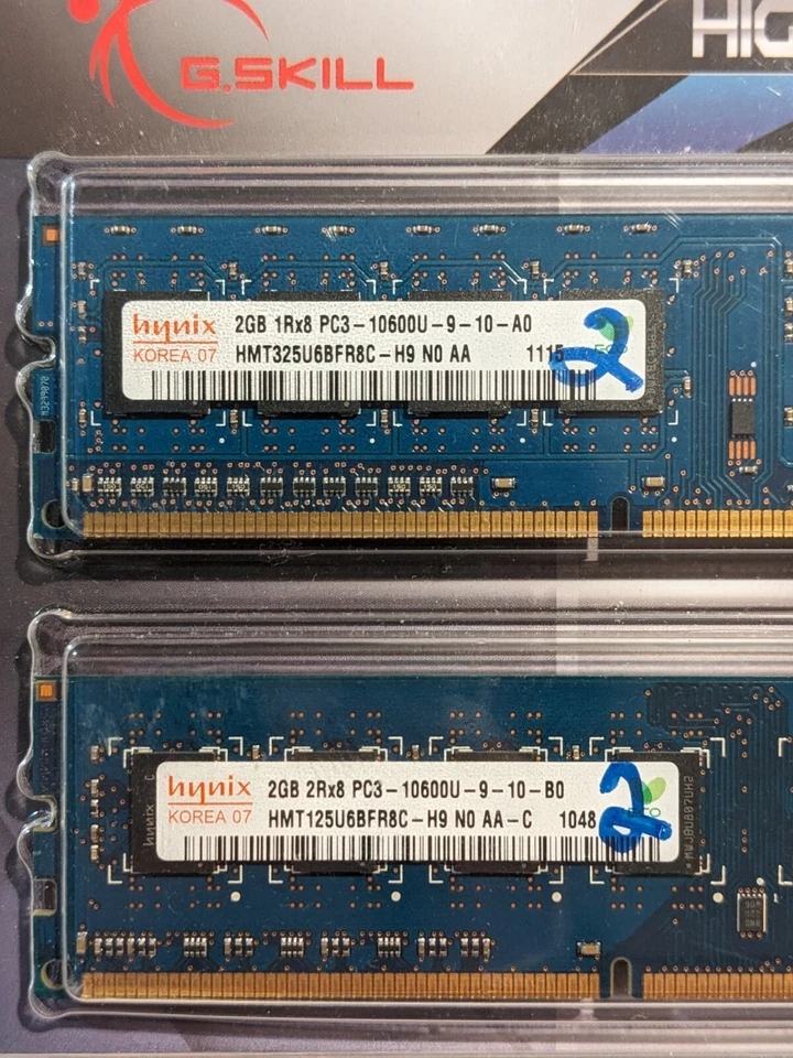 HYNIX 2GB 2Rx8 PC3-10600U DDR3 Desktop Memory Card - Image 2 of 4