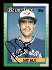 1990 Topps #594 Luis Sojo HAND SIGNED AUTO