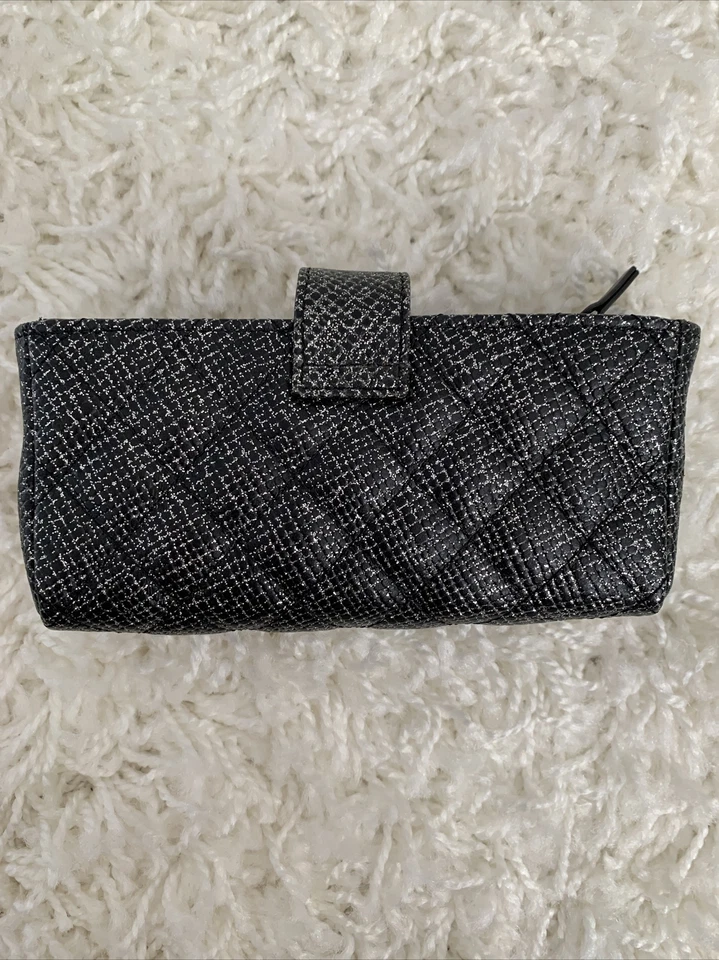CHANEL Chanel Acolchado Mini Bolsa Cuero Metálico Negro Monedero Herrajes Foto 2 de 4
