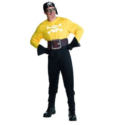 Despicable Me Halloween Costume Minion Pirate Mens Adult Party, One Size