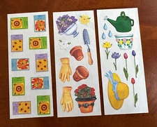 Vintage Lot of 3 Creative Memories FLOWER / Garden Sticker Strips ~ New ~ NLA