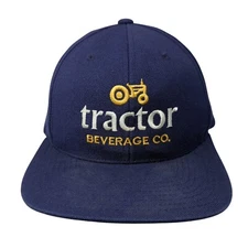 Tractor Beverage Co. Snapback Hat Blue One Size Adjustable Classics Yupoong