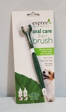 Espree Oral Care 3-in-1 Dog Toothbrush Green/White Soft  Gentle