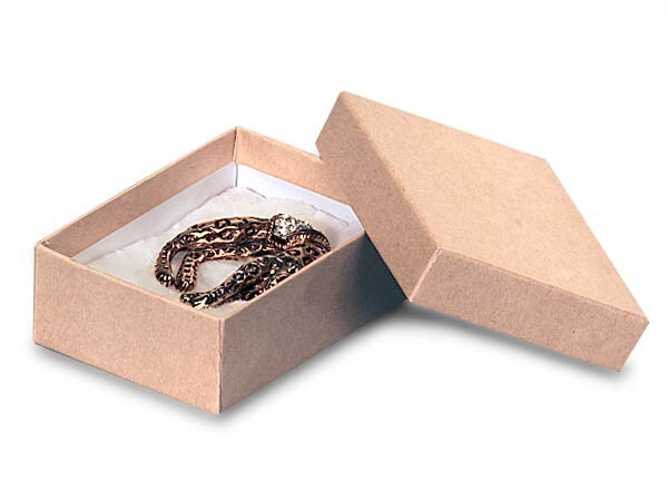 Nashville Wraps Brown Kraft Jewelry Gift Boxes, 3"x2 1/8"x1"