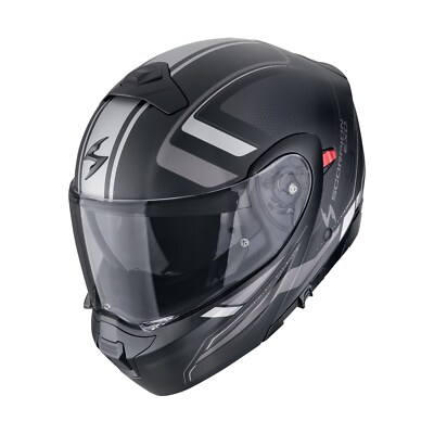 Scorpion EXO 930 Evo Ardens Klapphelm Motorrad Helm  mattschwarz silber L