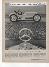Original 1962 Mercedes Benz vintage print ad featuring a 1906 Grand Prix car
