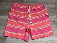 Vintage 90s Gitano Womens Casual Cotton Shorts Pink Striped Athleisure Size M
