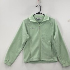 Columbia Girls Kids Light Green Long Sleeve Full Zip Collared Jacket Size 14/16