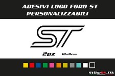 Logo Ford ST Scritta 2 pz Adesivo in Vinile Fiesta Focus Edge Puma Mk2 2pz