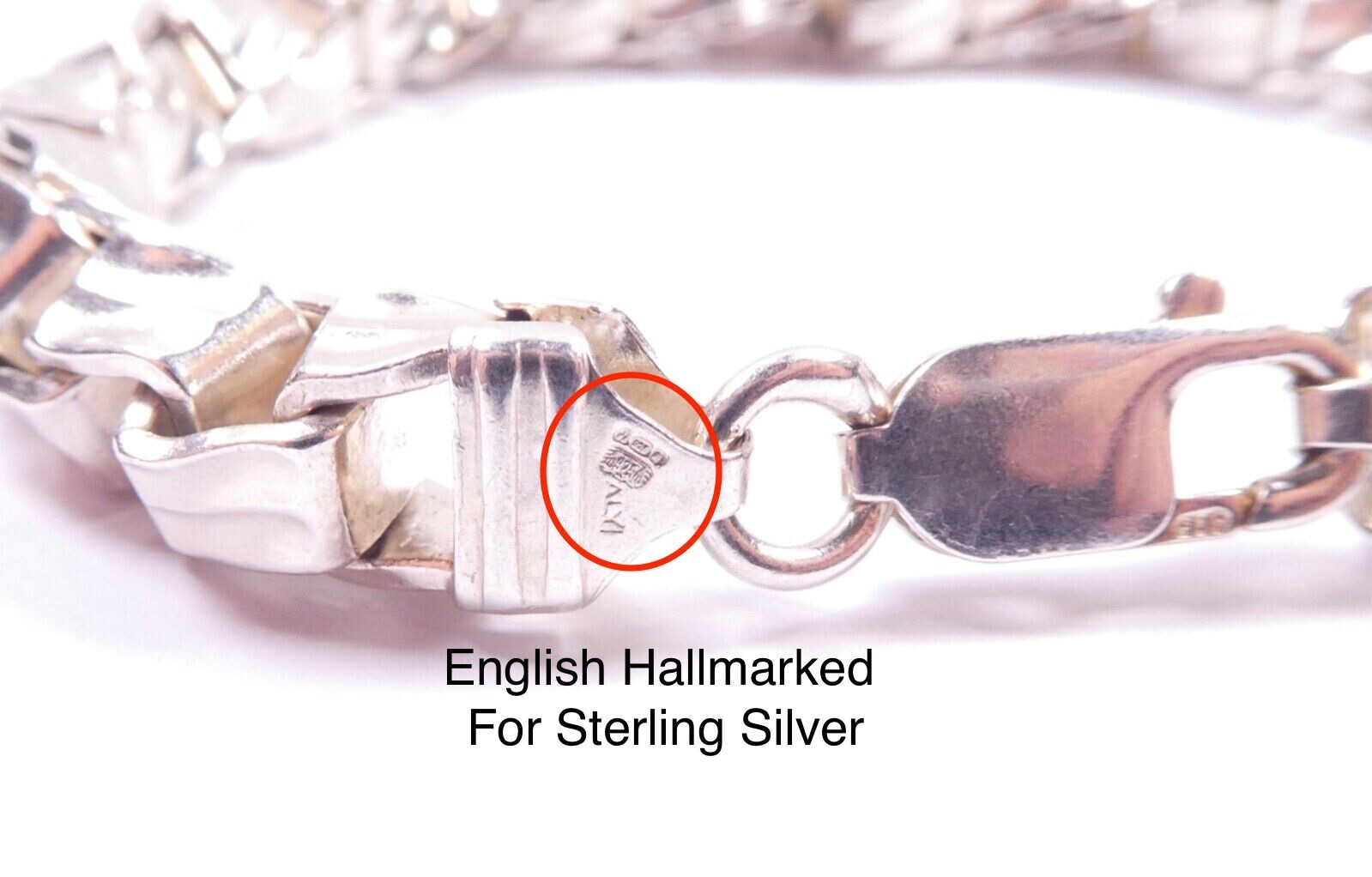 Box Bracelet Twisted Patterned Heavy 925 Sterling… - image 6