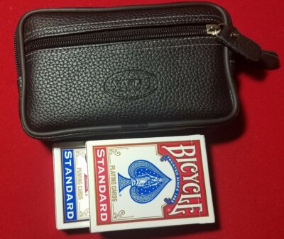 Magicians EDC  close up bag Holds Cards, Coins & Apparatus Magic, 2 Zippers!