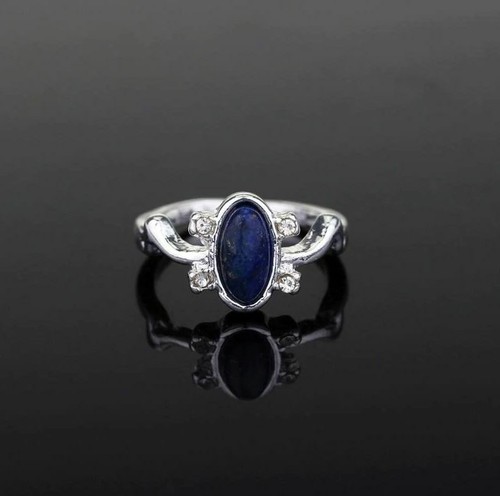 The Vampire Diaries: Elena Gilbert, Blue Lapis, Antique Silver, Daylight Ring - Picture 3 of 7