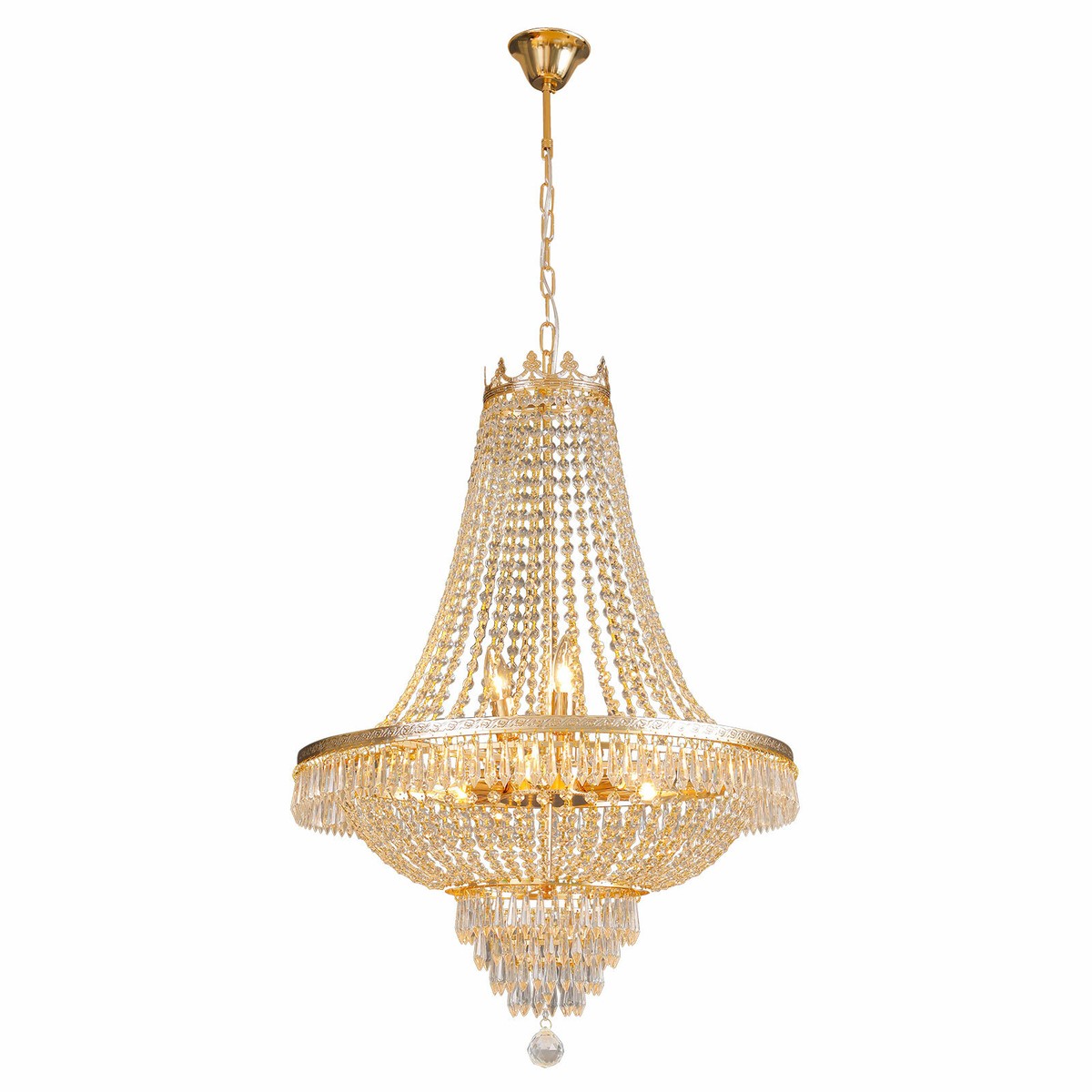 ゴールドキング Luxury K9 Crystal Chandelier Gold French Empire Large Foyer
