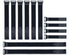 VELCRO Brand Bulk Pack 12 Reusable Fastening Cable Straps with Buckle Variety Si