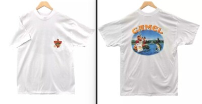 Vintage Cigarettes Tackle Shop Camel Joe 92 Pocket Single Stitch S-5Xl Shirt
