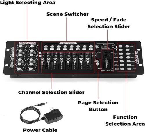 DMX 512 40/192 Channel Operator Console Controller For Stage DJ Party Lighting - Picture 4 of 10