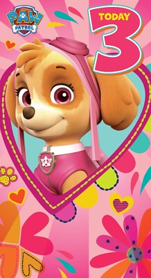 Alter 3 Geburtstagskarte Paw Patrol 3. Geburtstag Umschlag enthalten, FSC akkreditiert