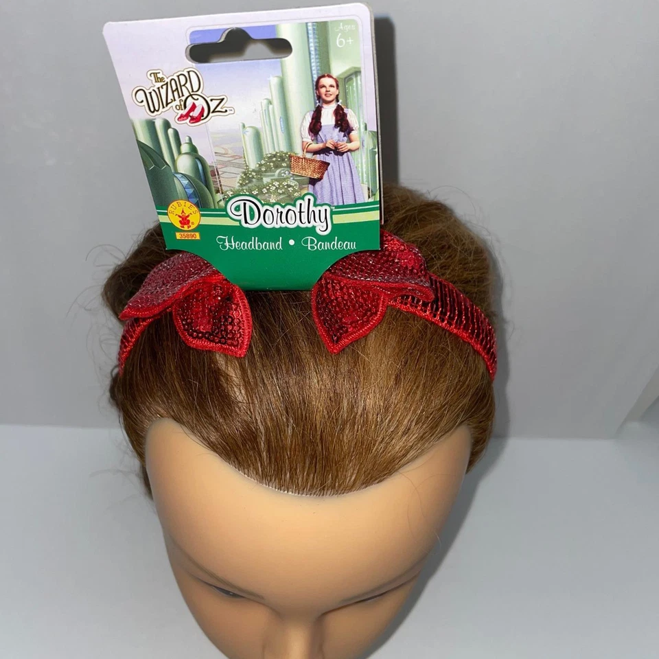 WIZARD OF OZ DOROTHY RED SEQUIN HEADBAND COSTUME RU35890 - Image 3 of 4