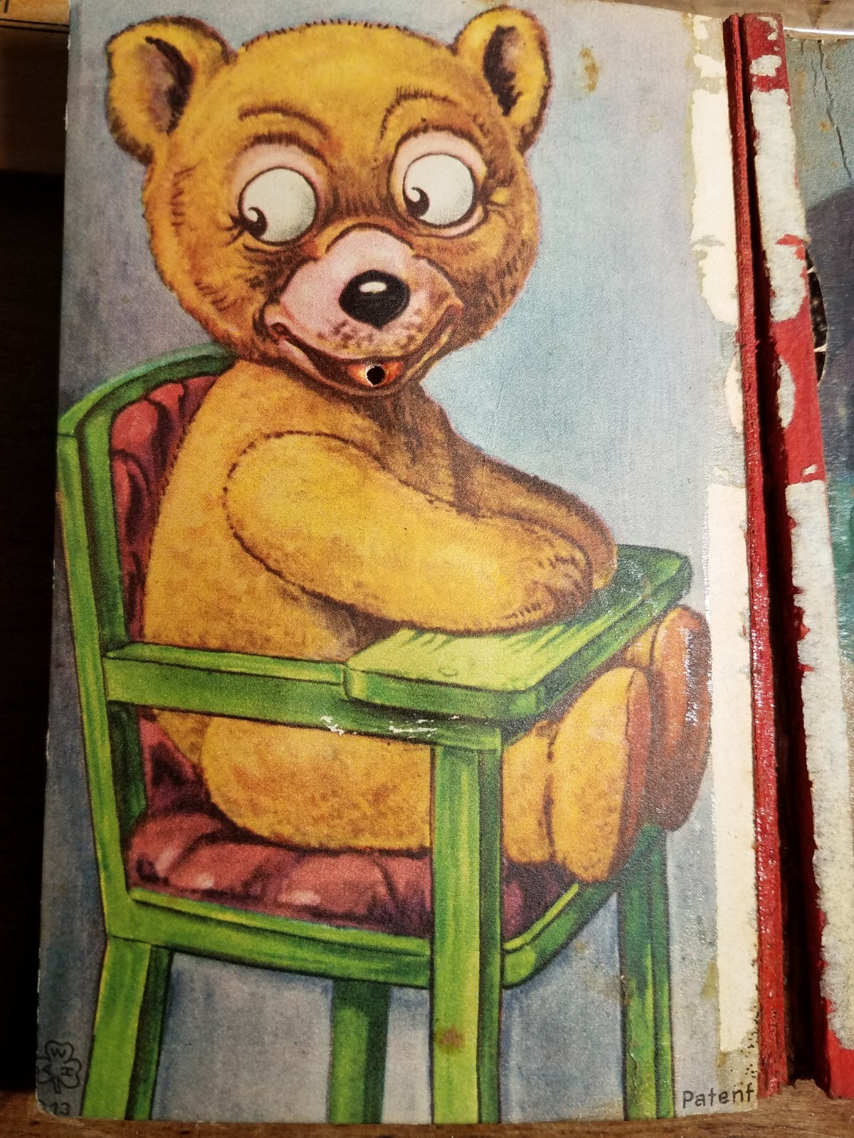 Vintage Greeting card/book Squeeze Box Rare Made In Germany Punch and