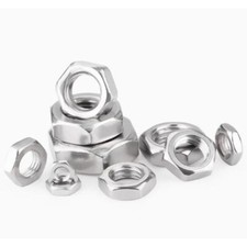 2PCS M39*1.5*19mm Fine Thread Hex Half Thin Jam Nuts - A2 304 Stainless Steel