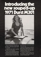 Durst -  M301 - Enlarger - Original Magazine Ad - 1971
