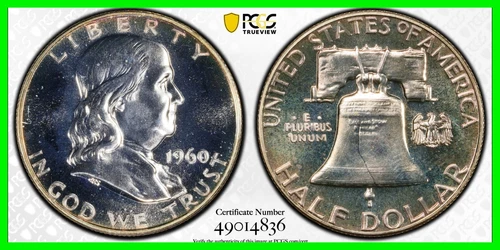 1960 50c Proof Franklin Half Dollar - PCGS PR66 Uncirculated