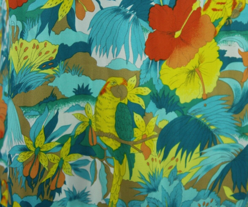 Vintage NWT Sidan Hawaii Floral Maxi Dress Small Ruffle Parrots Orchids Flowy - Picture 4 of 7