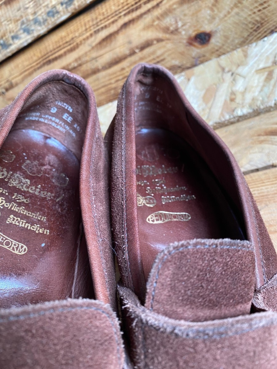 Crockett and jones X Ed.Meier ,vintage brown suede loafers
