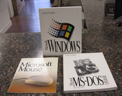 Lot of (3) Vintage Microsoft Users Guide/Manual - FO24