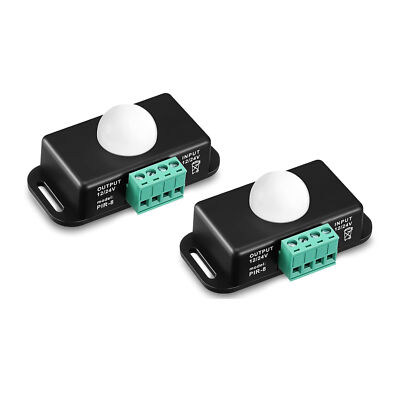 2PCS DC 12V-24V PIR Sensor LED Motion Sensor Light Switch Body Infrared Sensing