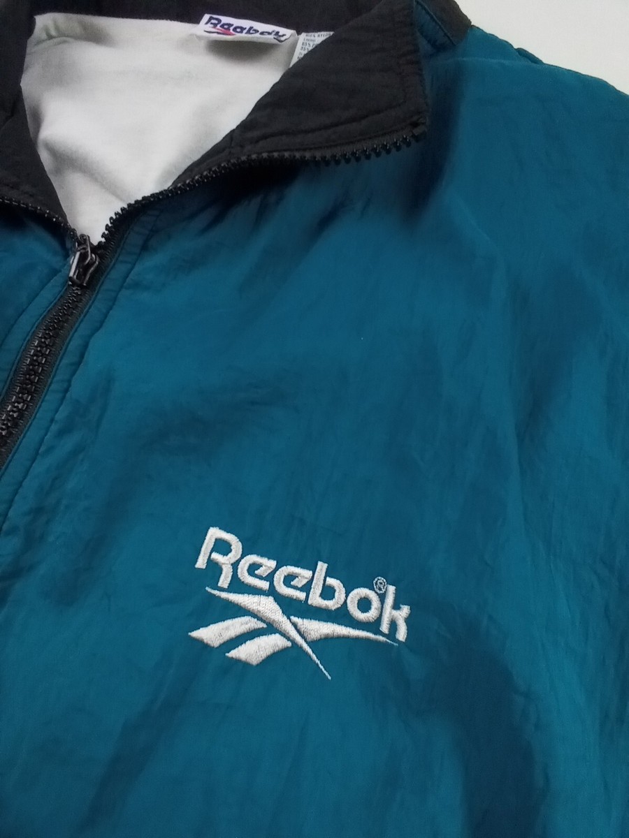 Vintage 90s Reebok Windbreaker Nylon Jacket Men's XL Spell