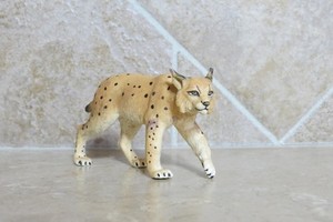 Schleich retired Lynx #14822 wild cat wildlife toy collectible bobcat