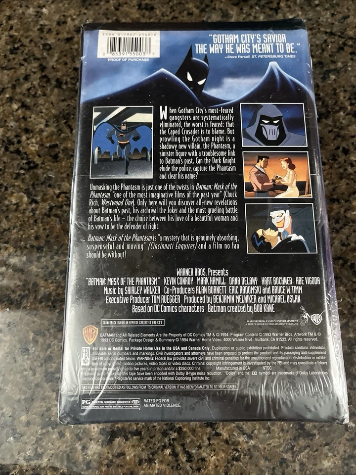 "Batman: Mask of the Phantasm" 1994-VHS - Image 2 of 3