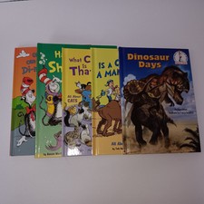 Dr. Seuss Cat In The Hat Learning Library Lot Of 5 Books Animals Dinosaurs