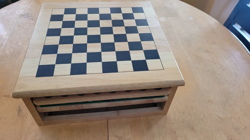 Vintage Multiple Classic Ten Games Solid Wood Boards "Game House" - Image 3 of 4