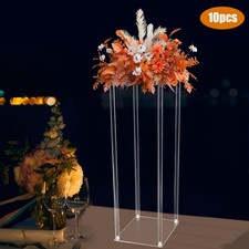 10PCS Clear Acrylic Flower Stand, Acrylic Flower Stand for Wedding Centerpieces