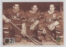 1991-92 Pro Set Maurice Richard Elmer Lach Toe Blake #337 HOF 17fc
