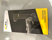 PowaKaddy Umbrella Holder Golf Trolley Handle Accessory Black Plastic