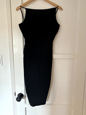 Tom Ford for Gucci S/S 1998 Bodycon Backless Buckle Straps Knit Black Dress IT40