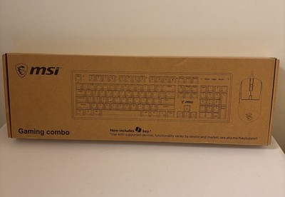 MSI S11-04US20T-LAX Black Gaming Combo Keyboard And Mouse NEW | eBay