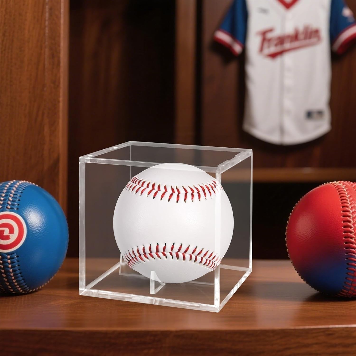 Guirnd 2 Pack Baseball Display Case, UV-Protected Acrylic Holder for Official Si