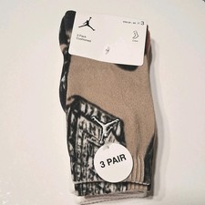 Air Jordan Jumpman Nike Boys 3 Pair Rings Crew Socks Youth S 7-9 3Y-5Y 