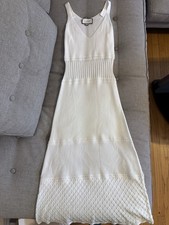 Alexis Rozanna Dress White Knit Maxi Boho Chic Womens Bridal Size Xs