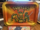 vintage Teenage Mutant Ninja Turtles metal TV dinner tray 1988 by Mirage