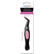 3 Pack - Craft Medley Precision Tweezer W/Soft Grip Handle-4.5" - BT200