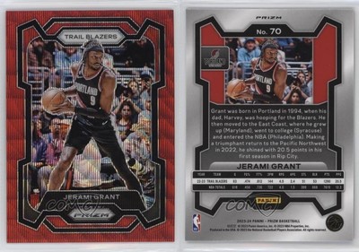 2023-24 Panini Prizm Ruby Wave Prizm Jerami Grant #70