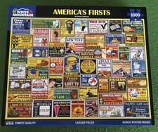 America's Firsts -WHITE MOUNTAIN- 1,000 Pc Puzzle lrgr pcs w/bonus poster