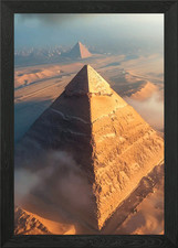 Egyptian Pyramids Aerial View Framed Wall Art Poster Canvas Print Picture